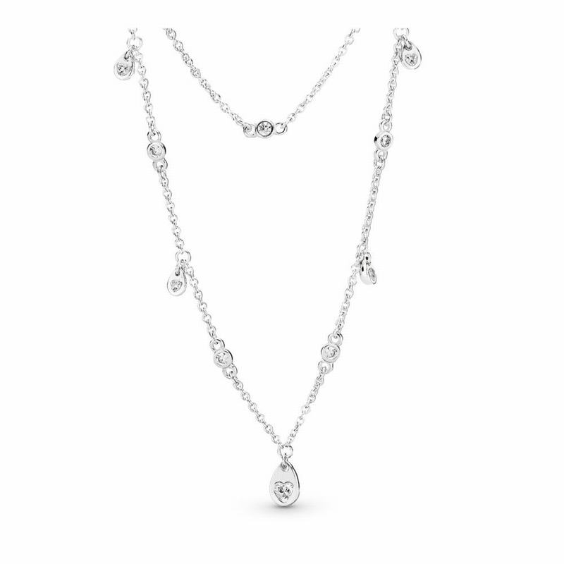 Pandora Chandelier Droplets Necklace NZ, Sterling Silver (382540-NIG)